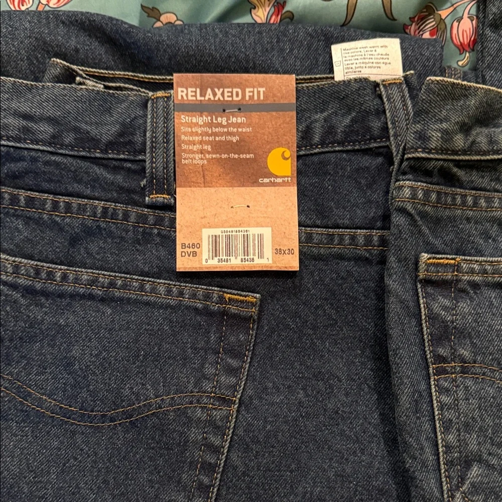 Carhartt Dark Blue Relaxed Fit Jeans - Picture 1 of 2